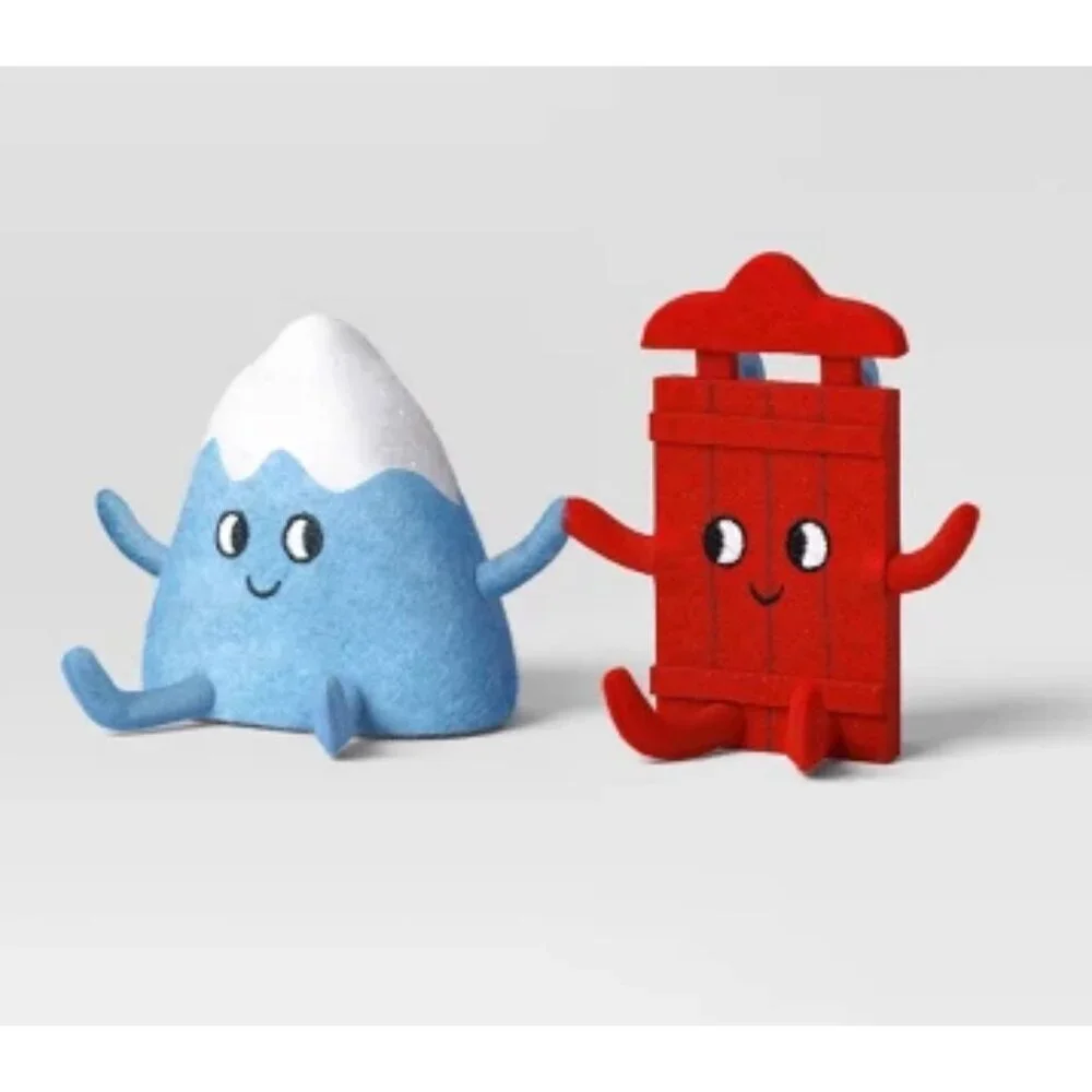 Target Christmas Felt Duo Figural Mountain And Sled Wondershop™ Tabletop Decor